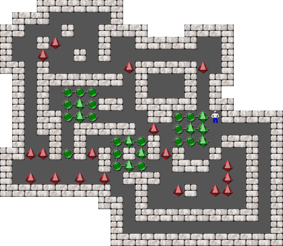 Sokoban Monry and Panda Arranged level 32